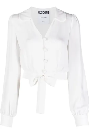 Moschino Cropped-Seidenbluse