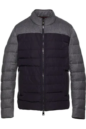 Norwegian Wool Gefütterte Jacke in Colour-Block-Optik