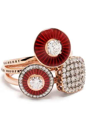 SELIM MOUZANNAR 18kt rose gold Mina diamond ring set