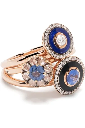 SELIM MOUZANNAR 18kt rose gold Mina & Beirut diamond ring set