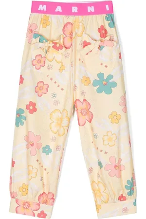 Marni Gerade Hose mit Blumen-Print