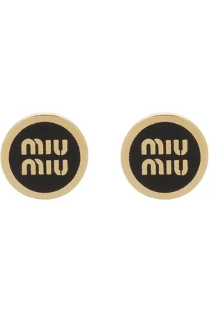 Miu Miu Ohrstecker mit Logo-Prägung