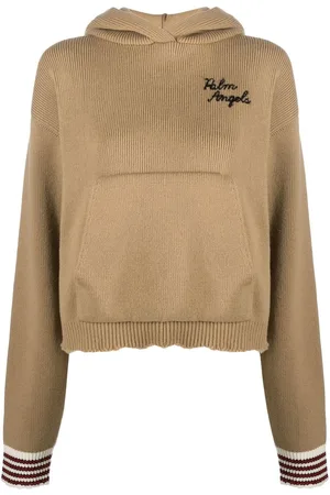Palm Angels Gestrickter Hoodie mit Logo-Stickerei