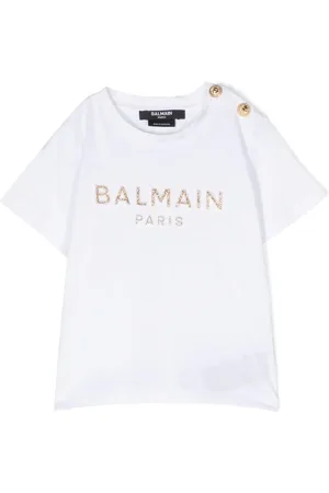 Balmain T-Shirt mit Glitter-Logo