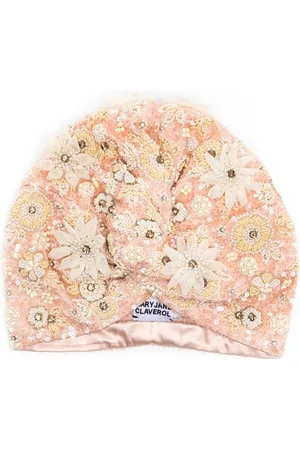 MaryJane Claverol Damen Stirnbänder - Floral-pattern beaded turban