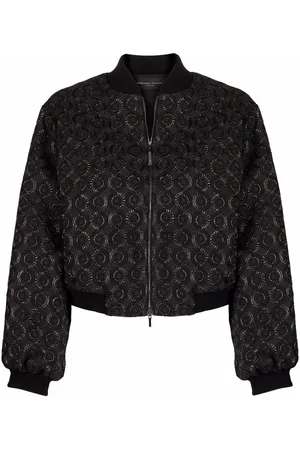 Fabiana Filippi Pattern-jacquard knitted bomber jacket