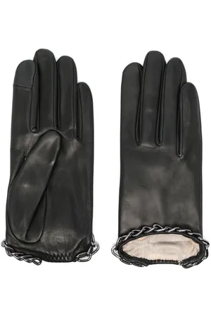 AGNELLE Damen Handschuhe - Sophia chain-link leather gloves