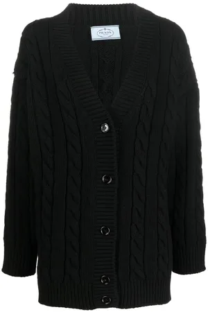 Prada Cardigan mit Zopfmuster