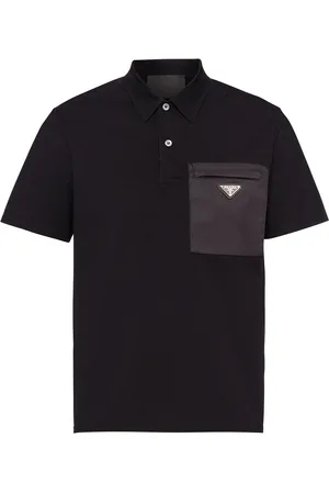 Prada Poloshirt mit Logo-Schild