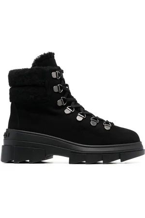Stuart Weitzman Noho Hiker Schnürstiefel mit Shearling