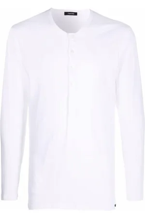 Tom Ford T-Shirt mit Henley-Kragen