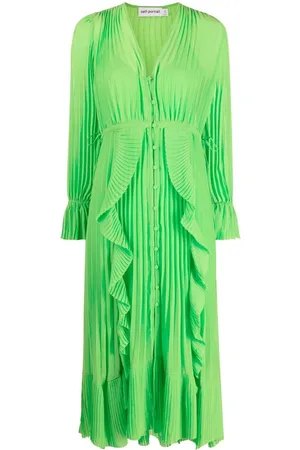 Self-Portrait Gerüschtes Kleid mit Falten