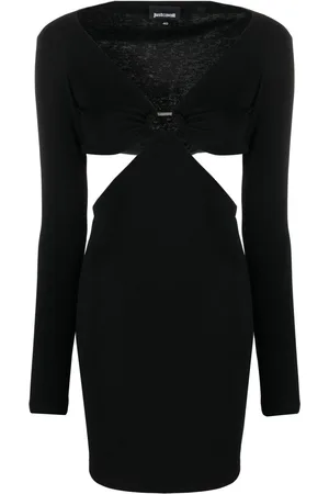Roberto Cavalli Midikleid mit Cut-Outs