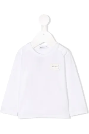 Dolce & Gabbana Langarmshirt mit Logo-Schild
