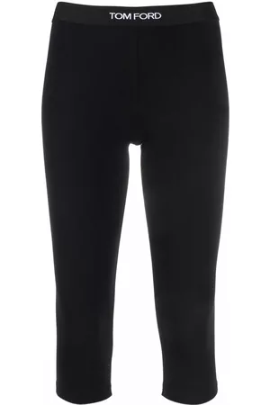 Tom Ford Damen Leggings & Treggings - Cropped logo-waistband leggings