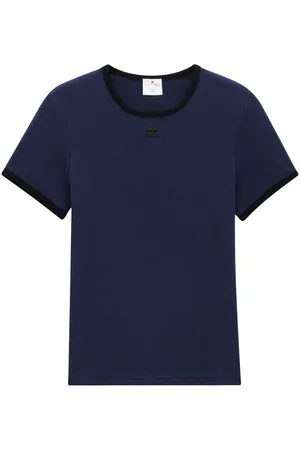 Courrèges T-Shirt mit Kontrastdetails