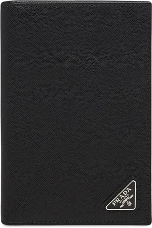 Prada Reisepassetui mit Logo-Applikation