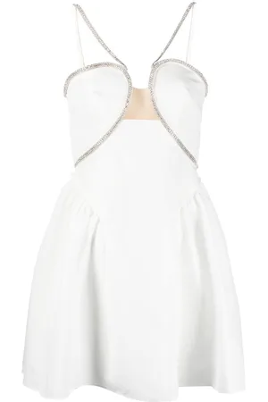 Self-Portrait Minikleid mit Kristallverzierung