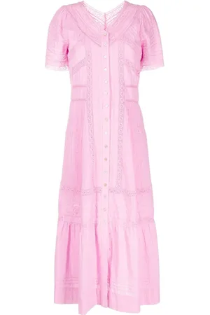 LOVESHACKFANCY Besticktes Midikleid