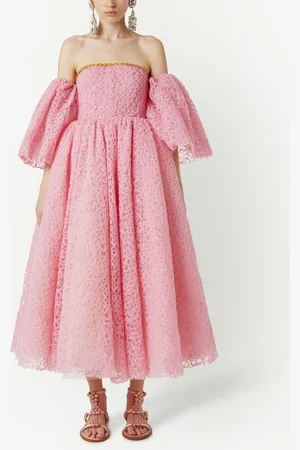 Giambattista Valli Midikleid mit Spitzenstickerei