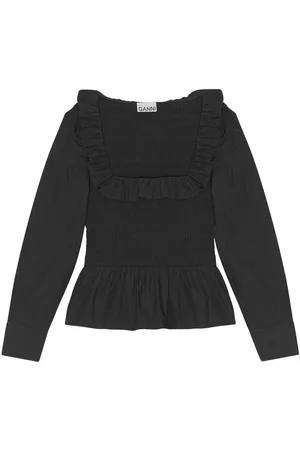 Ganni Gesmokte Bluse