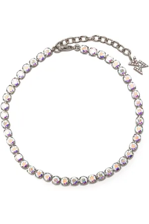 Amina Muaddi Damen Bodies - Crystal-embellished tennis anklet