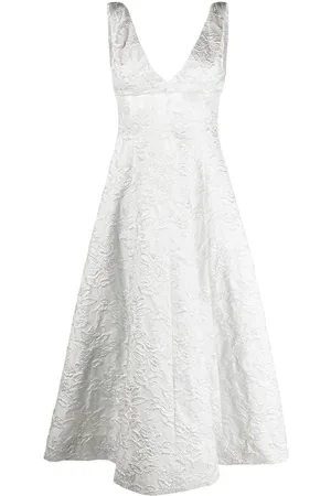 Serafini Kleid mit Blumenstickerei
