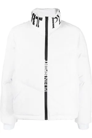 Philipp Plein Gefütterte Jacke mit Logo-Print