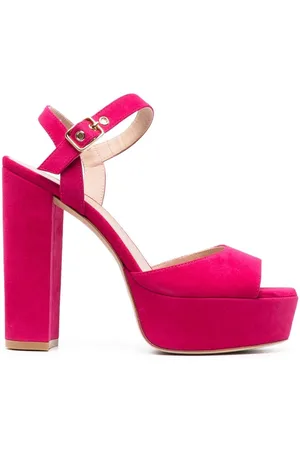 Stuart Weitzman Plateau-Sandalen aus Wildleder 135mm