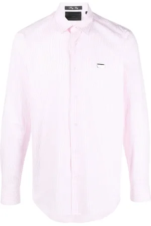 Philipp Plein Gestreiftes Hemd mit Print
