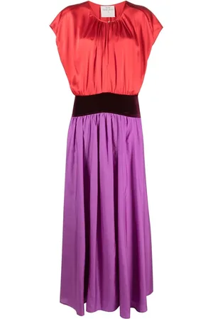 FORTE FORTE Maxikleid in Colour-Block-Optik