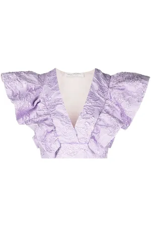 Serafini Cropped-Top mit Blumenmuster