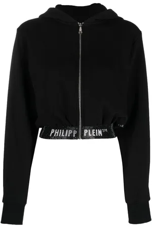 Philipp Plein Logo-underband cropped hoodie