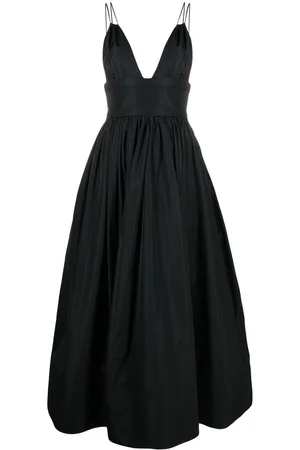 Serafini Midikleid mit tiefem Ausschnitt