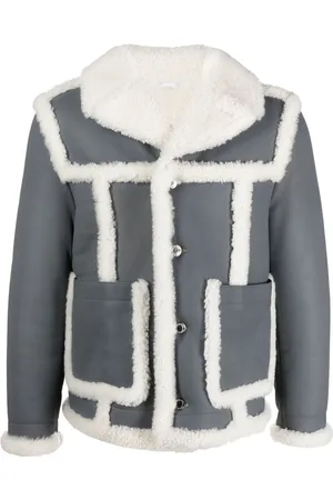 Thom Browne Fliegerjacke mit Shearling-Besatz