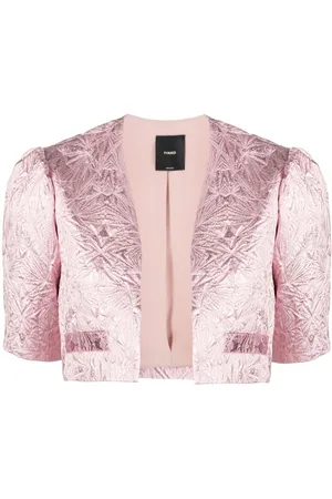 Pinko Damen Jacquard Jacken - Patterned-jacquard cropped jacket