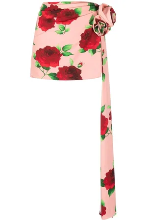 MAGDA BUTRYM Minirock mit Rosen-Print