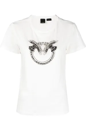 Pinko Damen Shirts - Crystal-embellished T-shirt