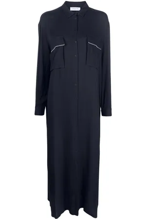 Fabiana Filippi Klassisches Seidenhemdkleid