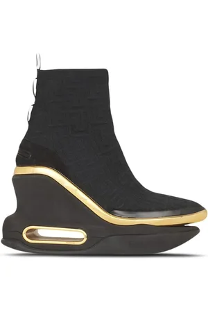 Balmain B-Bold mesh wedge sneakers