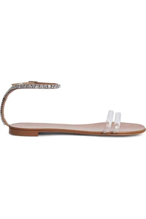 Giuseppe Zanotti Flache Sandalen mit Kristallen