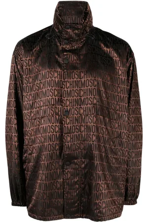 Moschino Monogram-jacquard hooded jacket