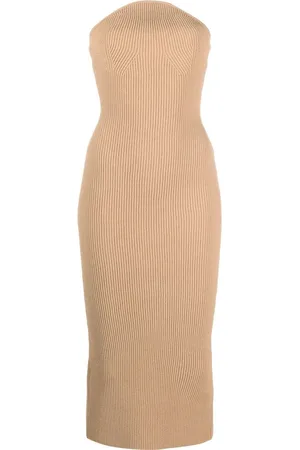 Khaite Geripptes Midikleid