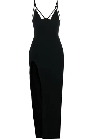 DAVID KOMA Abendkleid mit V-Ausschnitt