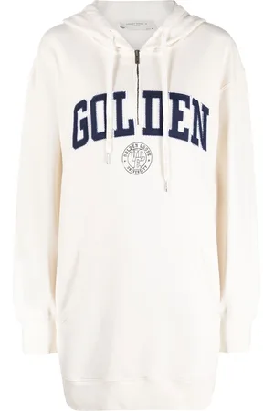 Golden Goose Kapuzenkleid mit Logo-Applikation