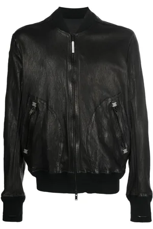 ISAAC SELLAM EXPERIENCE Lederjacke mit Reißverschluss