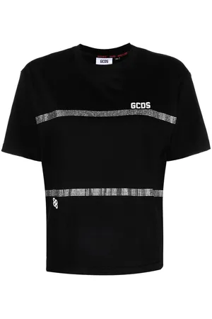 GCDS T-Shirt mit Strass-Streifen