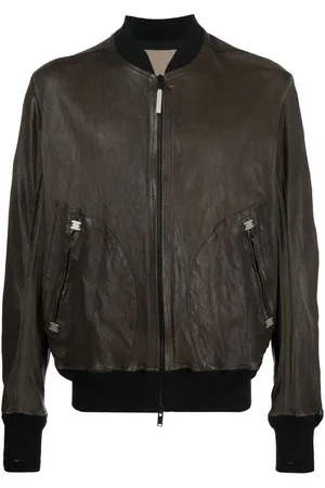 ISAAC SELLAM EXPERIENCE Lederjacke mit Reißverschlüssen