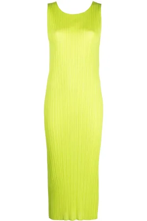 PLEATS PLEASE ISSEY MIYAKE Plisseekleid mit Rundhalsausschnitt