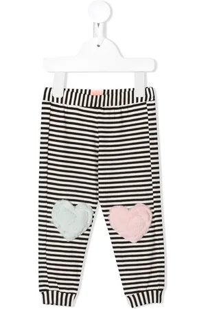 Wauw Capow by Bangbang Gestreifte Leggings mit Herz-Patches